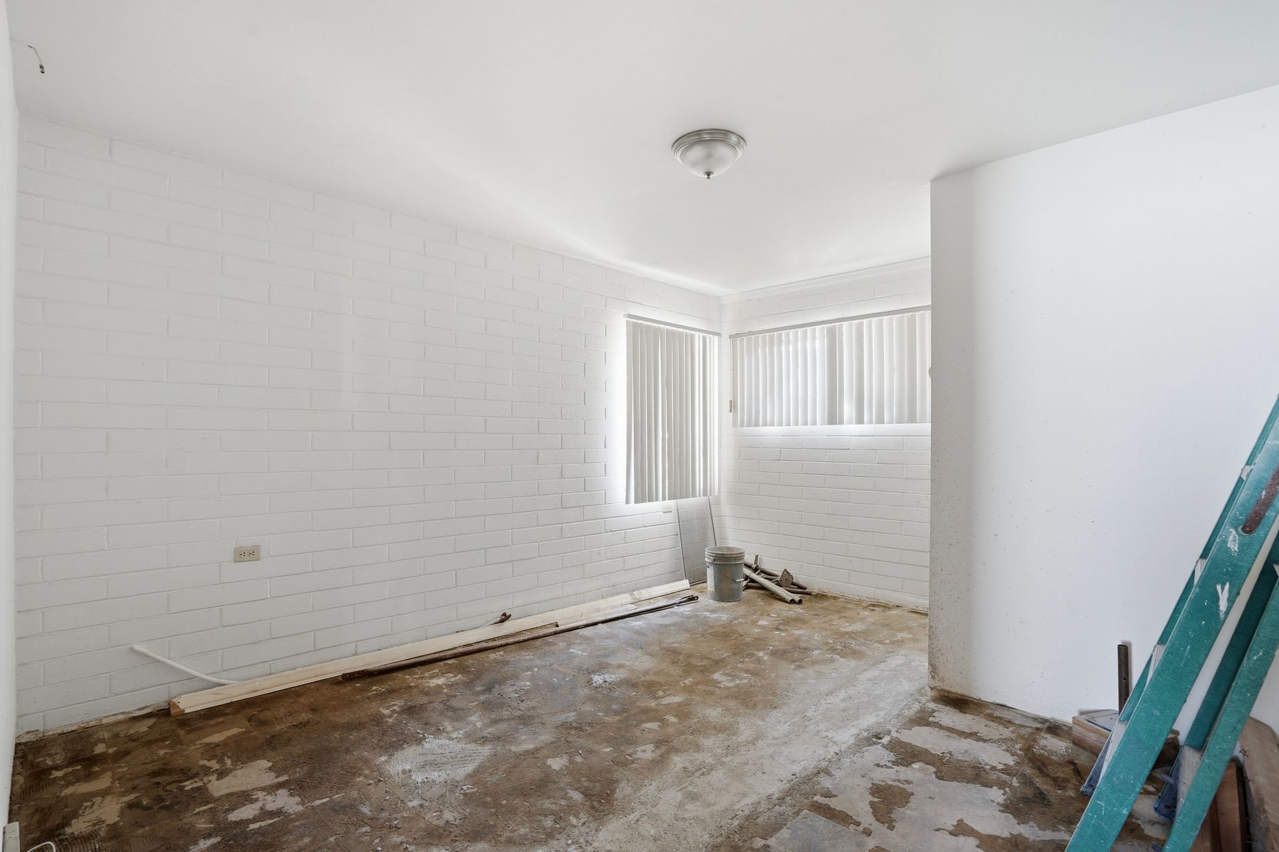 Dining nook with windows